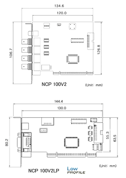 NCP100V2/NCP100V2LP 外寸図