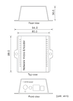 NVE100 寸法図